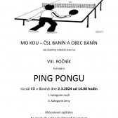 pozvánka PING PONG
